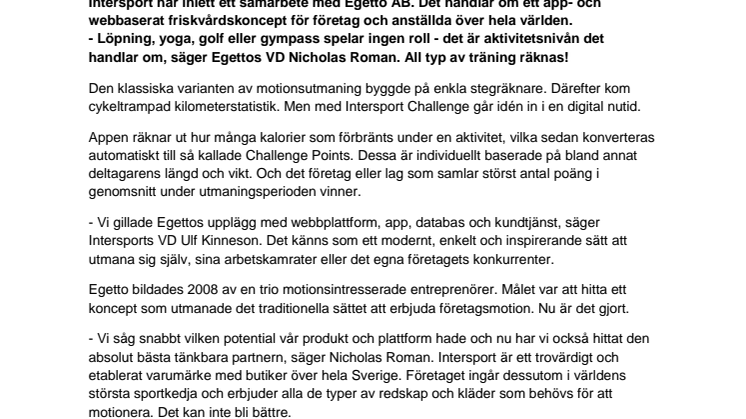Intersport Challenge – den moderna friskvårdsutmaningen för företag!