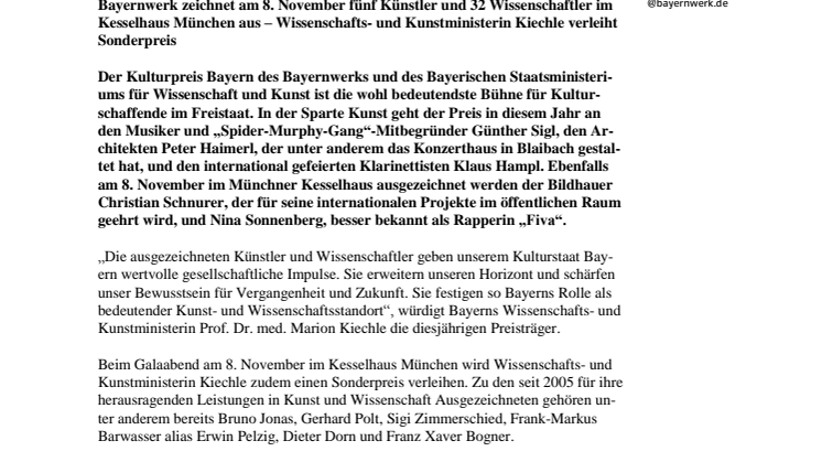 Kulturpreis Bayern 2018: Vom Bayerisch-Rock bis zum ironischen Rap