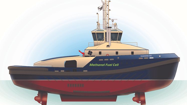Skissbild av Svitzers kommande bogserbåt. Bild: Svitzer