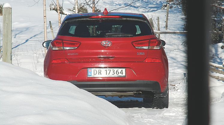 Nye Hyundai i30 på fjellet