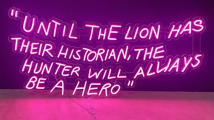 Jeannette Ehlers, Until the lion, 2021. Poet Slash Artist, Kunsthal Charlottenborg Biennale, 2021. Foto af Maceo Keeling.
