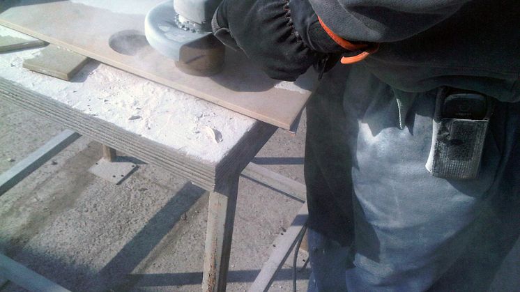 Nya diamantborrar för håltagning med vinkelslip – Användning 1