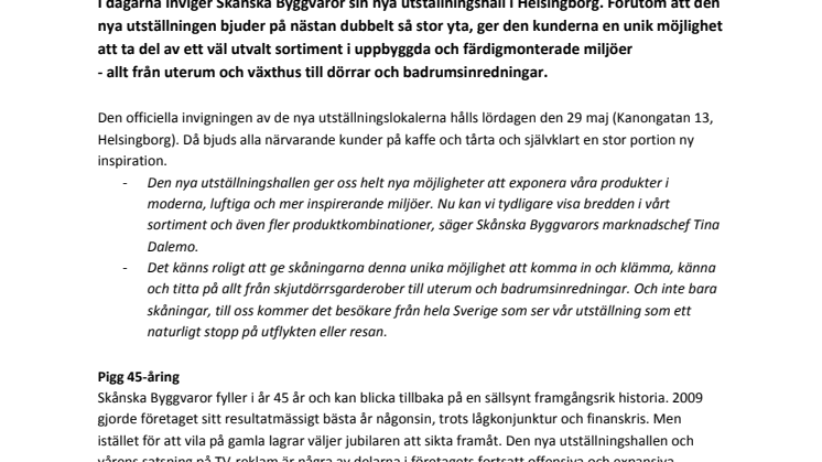 Dubbelt så stor utställningshall ger unika möjligheter
