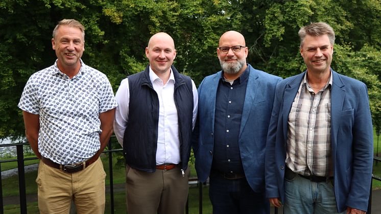 Patrick Eriksson, Fastighetschef Vallonbygden, Anton Hellström, VD HSB Östra, Per Nordin, Bygg- och Fastighetschef HSB Östra, Hans-Erik Olofsson, VD VAllonbygden