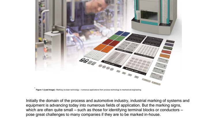 Industrial laser marking: Faster and easier labelling