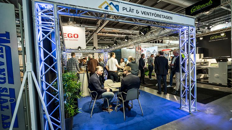 Så här trevligt var det i en av Plåt & Ventföretagens montrar på Nordbygg 2018.
