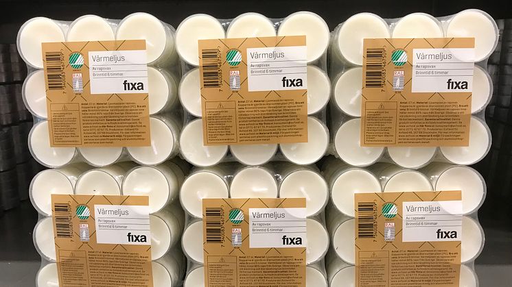 Fixa först med Svanen-märkta värmeljus av raps