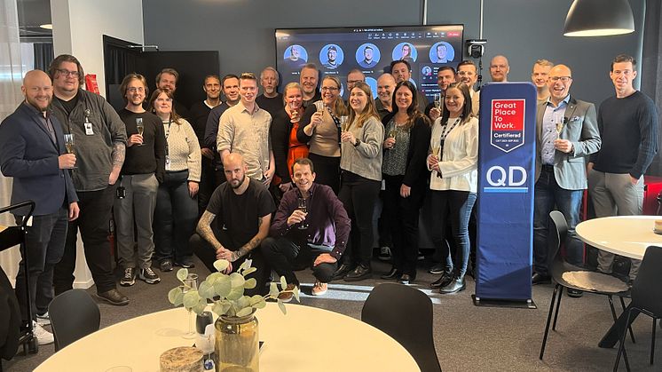 QD blir återigen certifierade som ett Great Place To Work!