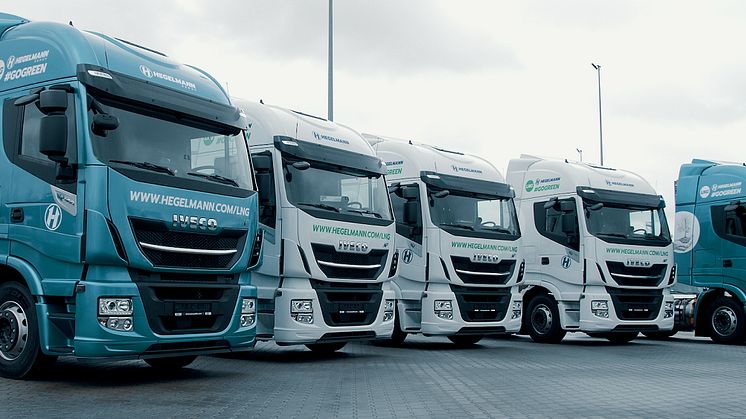 Hegelmann Group has acquired five LNG-powered trucks from IVECO