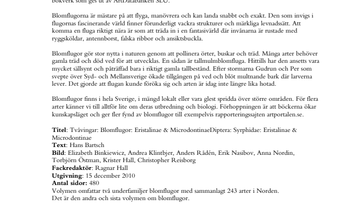 Alla blomflugor nu i tryck