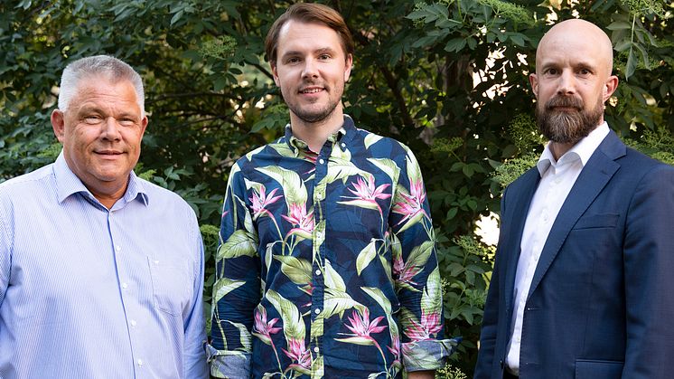 SKBs föreningsstämma valde in tre nya styrelsemedlemmar. Från vänster Mikael Igelström, Martin Holst och Patrik Westerberg. Foto: Karin Alfredsson.