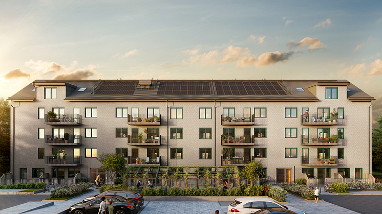 Nu pågår uthyrningen av Förbos nyuppförda kvarter Landevi gårdar i Landvetter centrum, Härryda kommun.