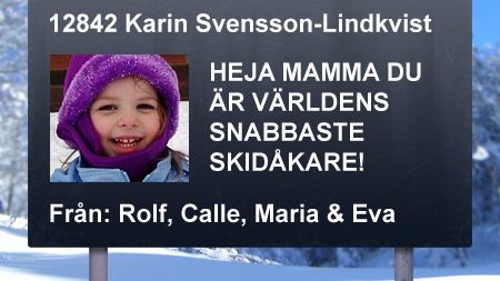 I år kan du skicka personlig hälsning till digitala skärmar utmed Vasaloppsspåret