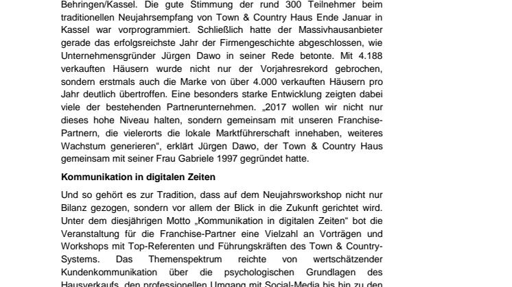 Auszeichnungen für Town & Country-Partner