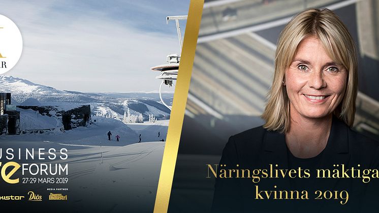 Näringslivets mäktigaste kvinna 2019 kommer till Åre Business Forum