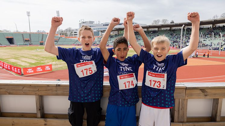 7. mai går startskuddet: 100 000 elever løper TINEstafetten over hele Norge