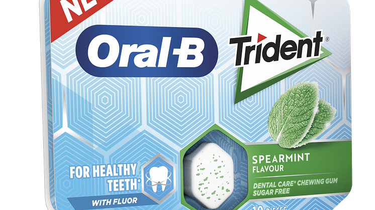 Trident presenta sus chicles formulados con flúor y sin azúcar, en colaboración con Oral-B
