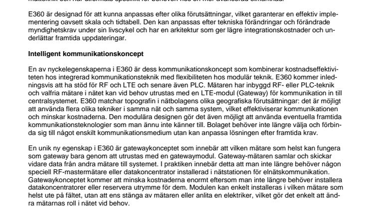 E360 – den nya Smarta elmätaren för framtiden