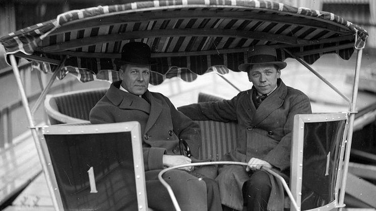 Virvelvinden demonstreras på pressvisningen den 7 maj 1929