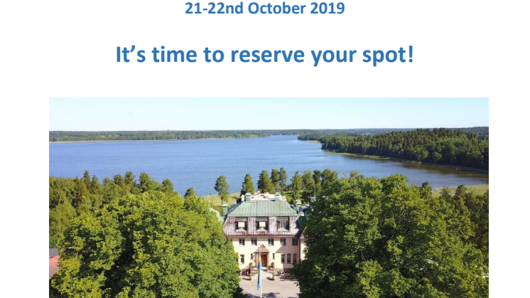 2nd call Hamilton user meeting 2019 - time to reserve your spot