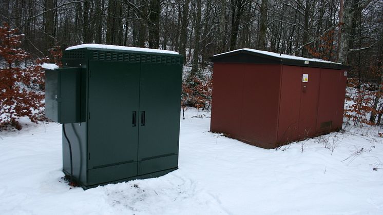 Det nya teknikskåpet ger möjlighet för alla boende att ansluta sig för att få internet, tv och telefoni via fiber efter att orten förlorade sitt fasta telenät under hösten.  