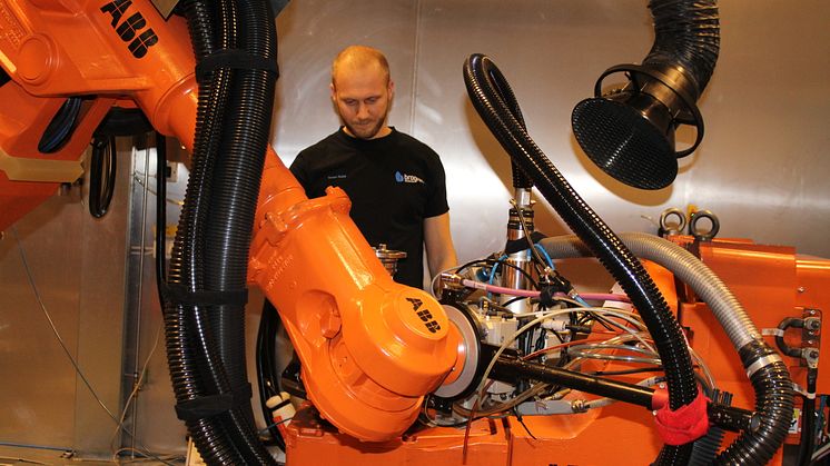 Tomas Sköld, lasersvetstekniker på Brogren Industries.
