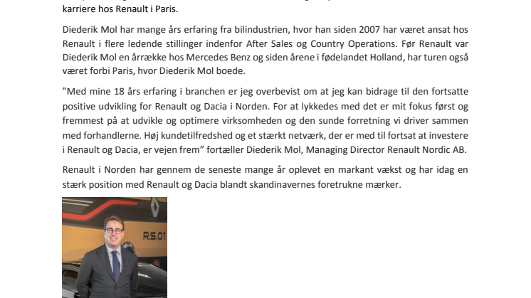 Renault Nordic AB får ny Managing Director