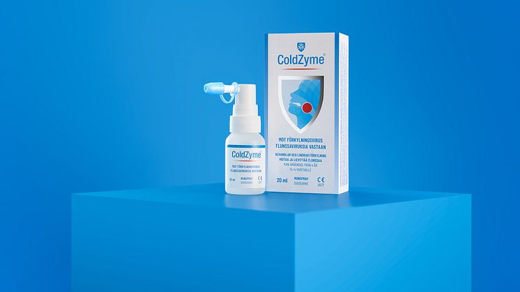 ColdZyme miljö blå bakgrund