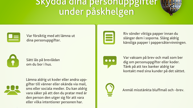 Skydda dina personuppgifter under påskhelgen