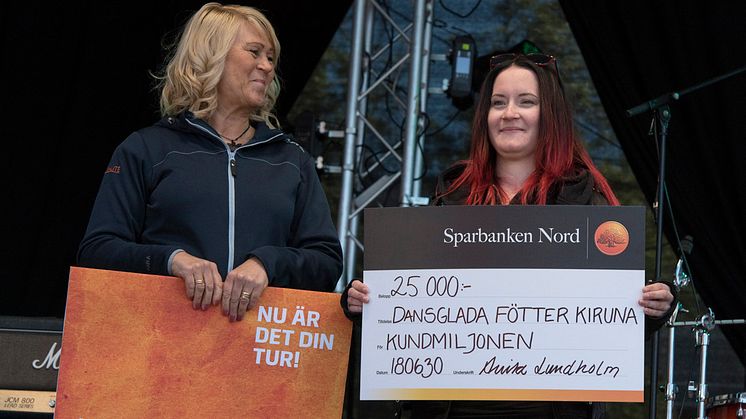 Anita Lundholm gav sin del av Kundmiljonen till dansföreningen Dansglada fötter