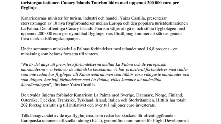 Canary Islands Tourism storsatsar på 18 nya internationella flyglinjer till Kanarieöarna.pdf
