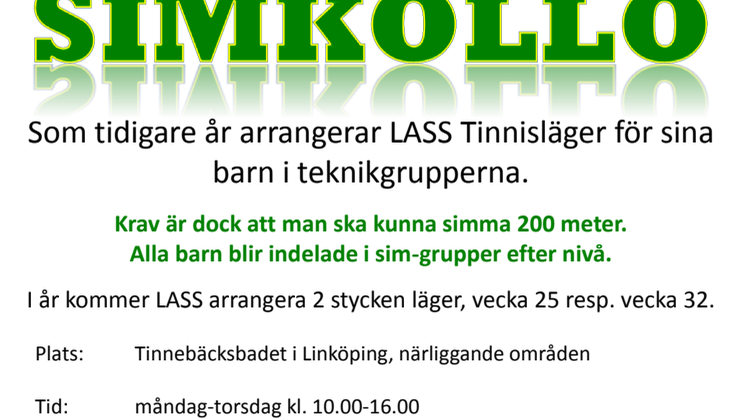 Linköpings ASS: Simkollo sommaren 2011