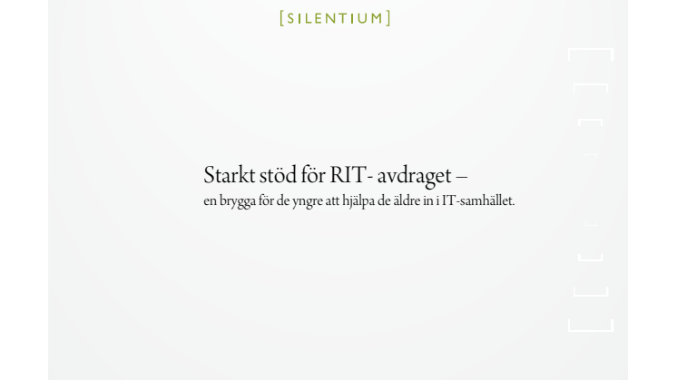 RIT-avdraget en brygga mellan generationerna i IT-samhället
