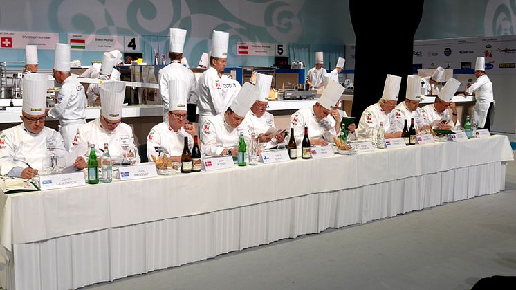 Från jury på Bocuse d'Or 2014. Foto: Anna Lind Lewin. 