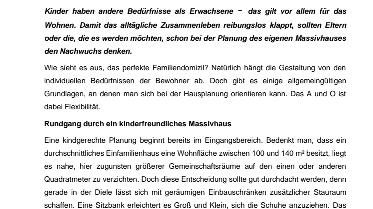 Für den Familienalltag gerüstet – Was eine Familie mit Kindern beim Hausbau beachten sollte