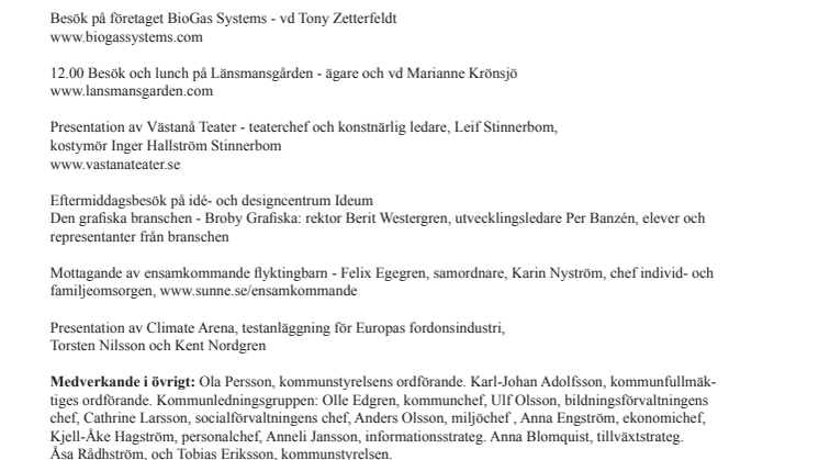 Landshövdingen på Sunnebesök