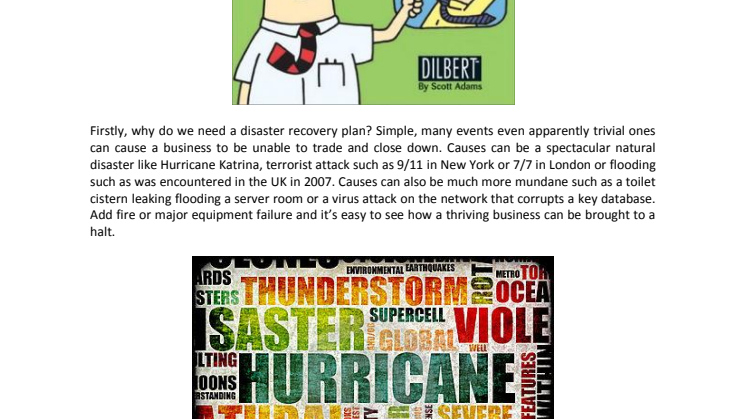 Making a Disaster Recovery Plan