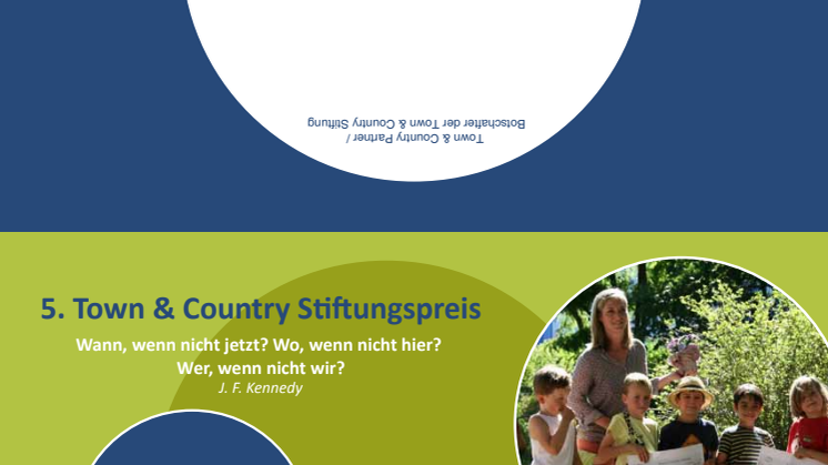Flyer zum 5. Town & Country Stiftungspreis