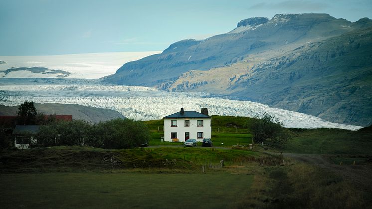 Vatnajökull, Route 1, från utställningen "Arktis – medan isen smälter". Foto: Camilla Andersen/Nordiska museet.