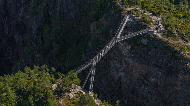 Neue spektakuläre Brücke am Vøringsfossen eröffnet. Foto: Harald Christian Eiken