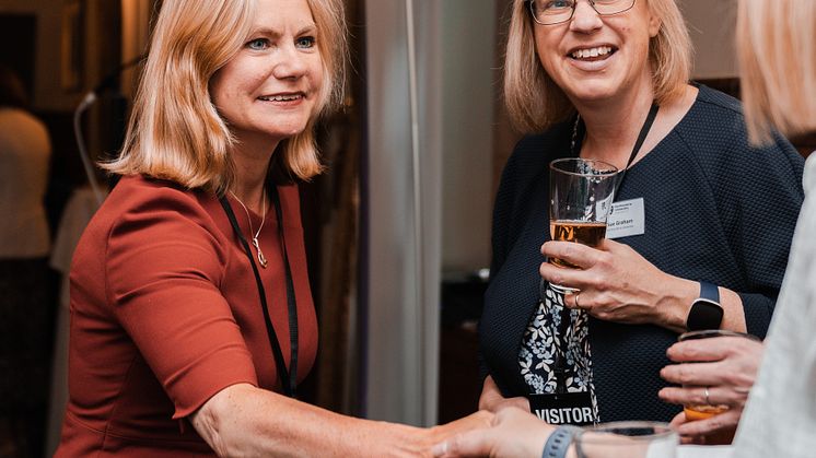 Justine Greening with Northumbria University Economic Development Manager, Dr Sue Graham, at the white paper launch event in London.