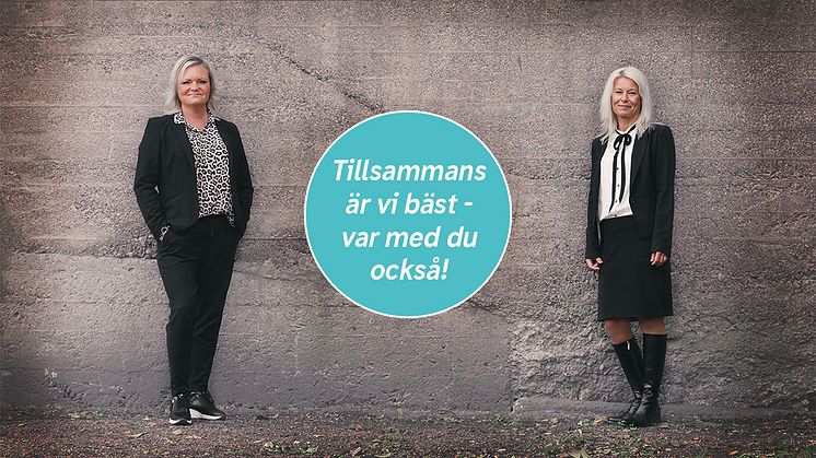 Till vänster Sandra Sundblad, enhetschef på enheten mot våld i nära relationer Uddevalla kommun. Till höger Marie Bergman Haak, kundservicechef Uddevalla Energi.