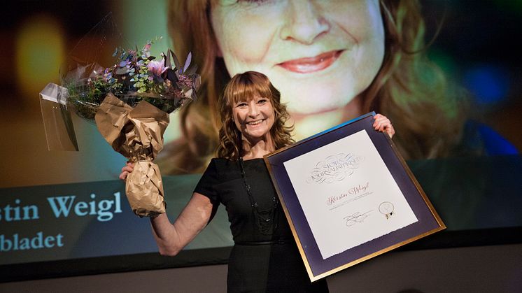 Kerstin Weigl, Aftonbladet, vinnare av Lukas Bonniers Stora Journalistpris 2015!