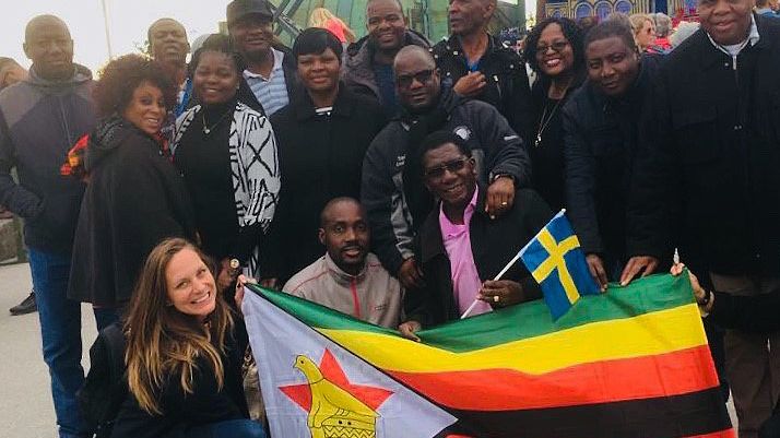 Shannon Lövgren with participants of the ICLD International training programme Zimbabwe Leadership