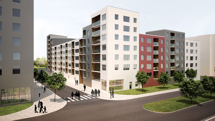 Parkeringsplats blir till levande stadskvarter i Jakobsbergs centrum