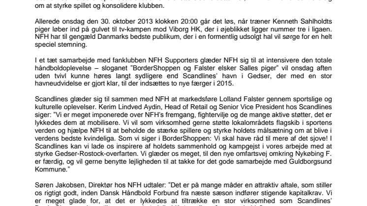 NFH og Scandlines’ BorderShop i verdens bedste liga