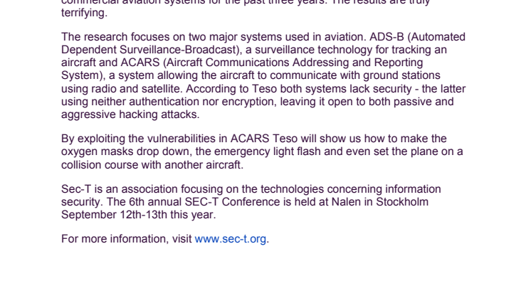 Hacking airplanes with mobile app