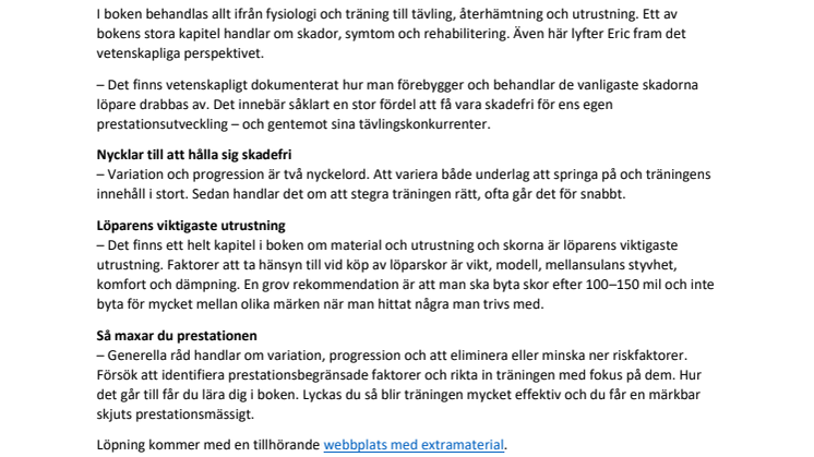 Sveriges mest omfattande faktabok om löpning