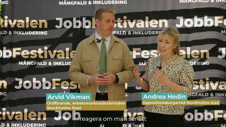 Jobbfestivalen med tema Mångfald & Inkludering film från dagen med intervjuer