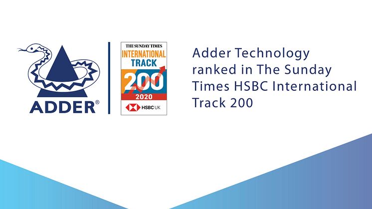 Adder recognized in The Sunday Times HSBC International Track 200